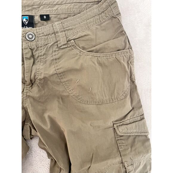 Kuhl Splash Green Cargo Convertible Shorts Capri Women’s 8 Hiking Outdoors - Picture 7 of 9